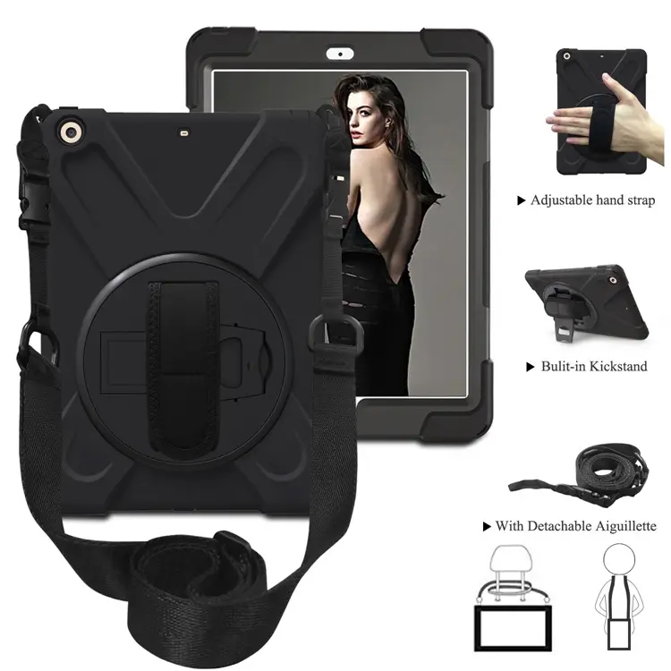 Silicone PC Shockproof Back Cover Case For Apple iPad 9.7"  2017/2018