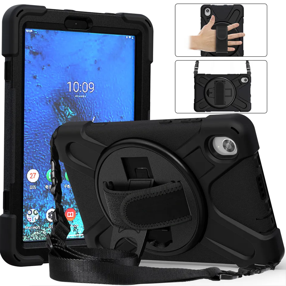 Shoulder strap and hand strap kickstand 8" tablet case for Lenovo Tab M8 TB-8705F 2020 