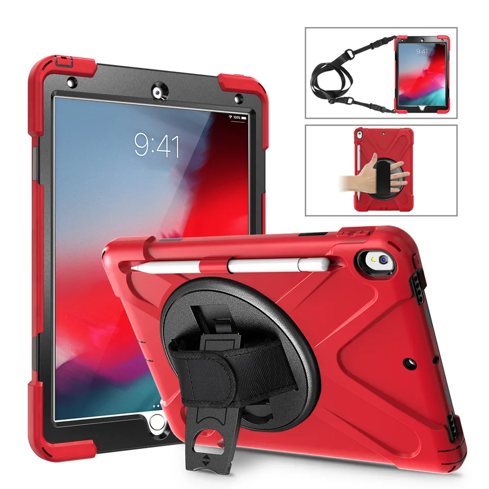 Heavy Duty Shockproof Silicone Tablet Stand Case For iPad Air 3 Pro 10.5 inch Cover Case With Pen Holder