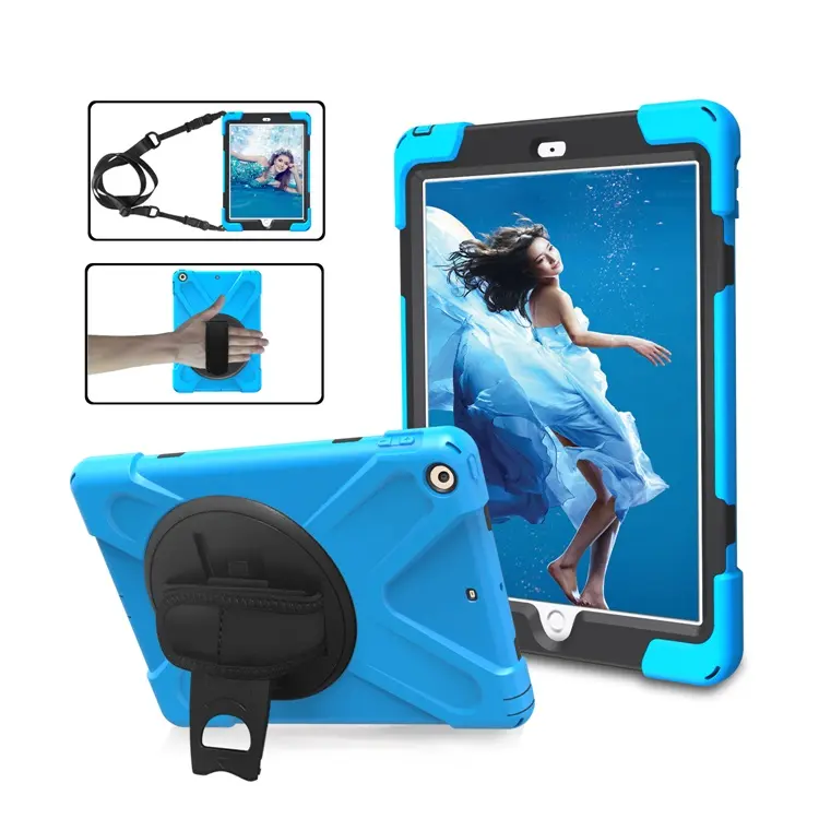 Silicone PC Shockproof Back Cover Case For Apple iPad 9.7"  2017/2018