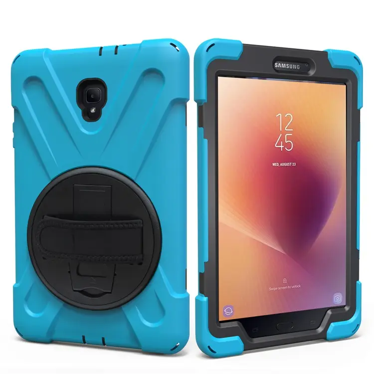 Detachable 360 Degrees Rotating Kickstand Silicone Case Tablet Cover For Samsung Galaxy Tab A 8.0 2017 Case