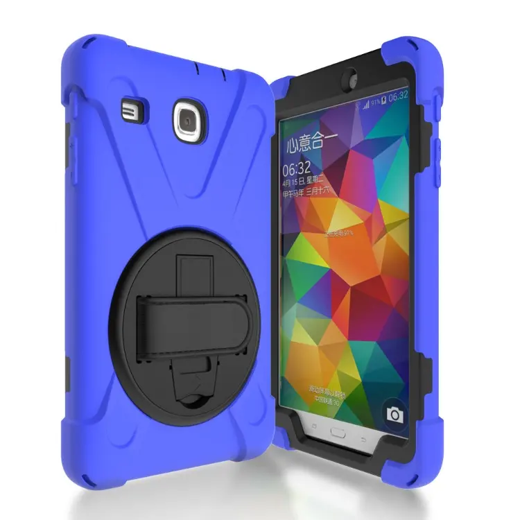 Rugged Silicone Shockproof Tablet Cover Stand Case For Samsung Galaxy Tab E 8.0 inch Kids Case Back Cover