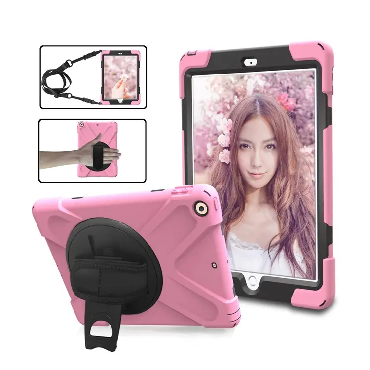 Silicone PC Shockproof Back Cover Case For Apple iPad 9.7"  2017/2018