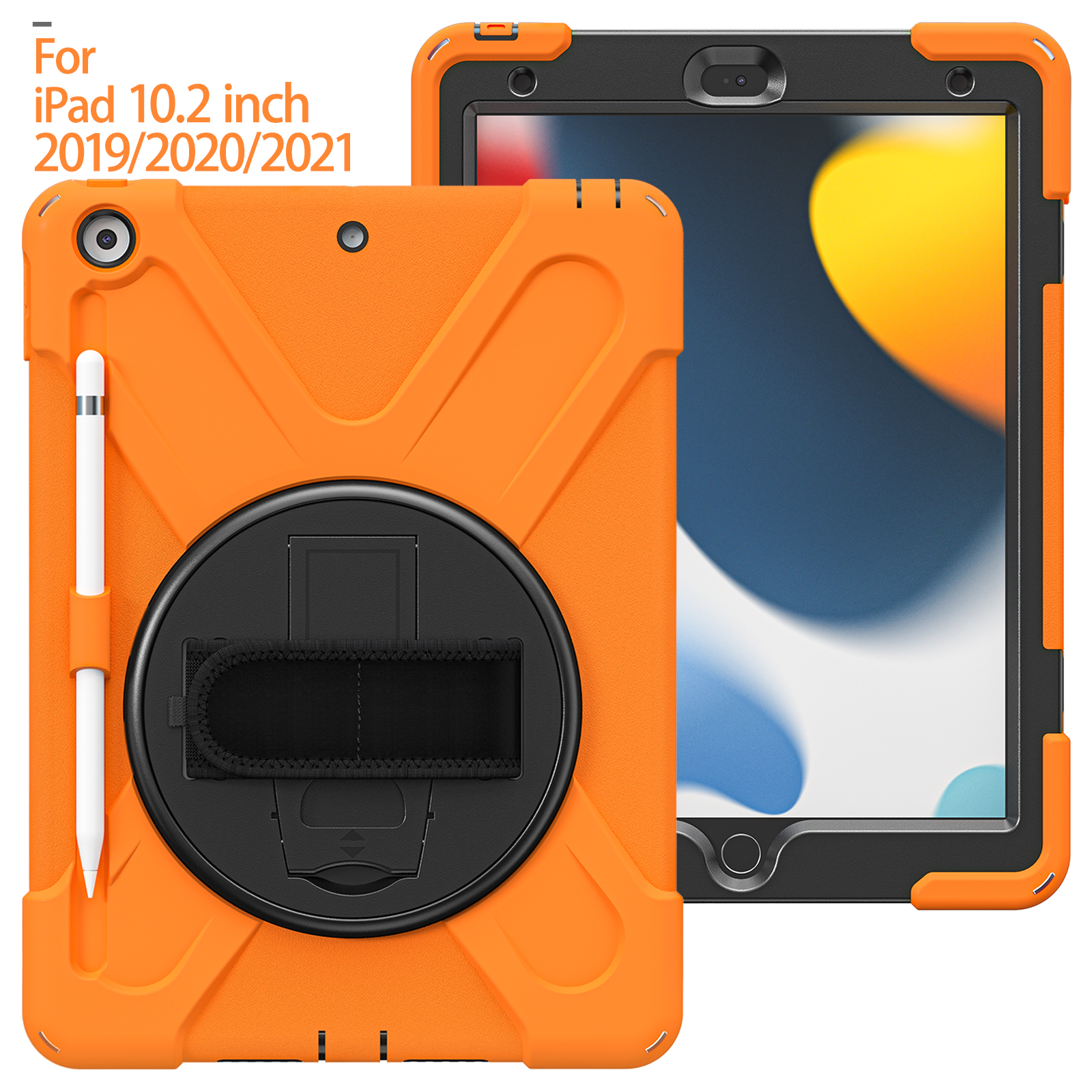 10.2 inch Heavy Duty Silicon Shockproof Tablet Case Cover For iPad 7 8 9 generation Rugged Case