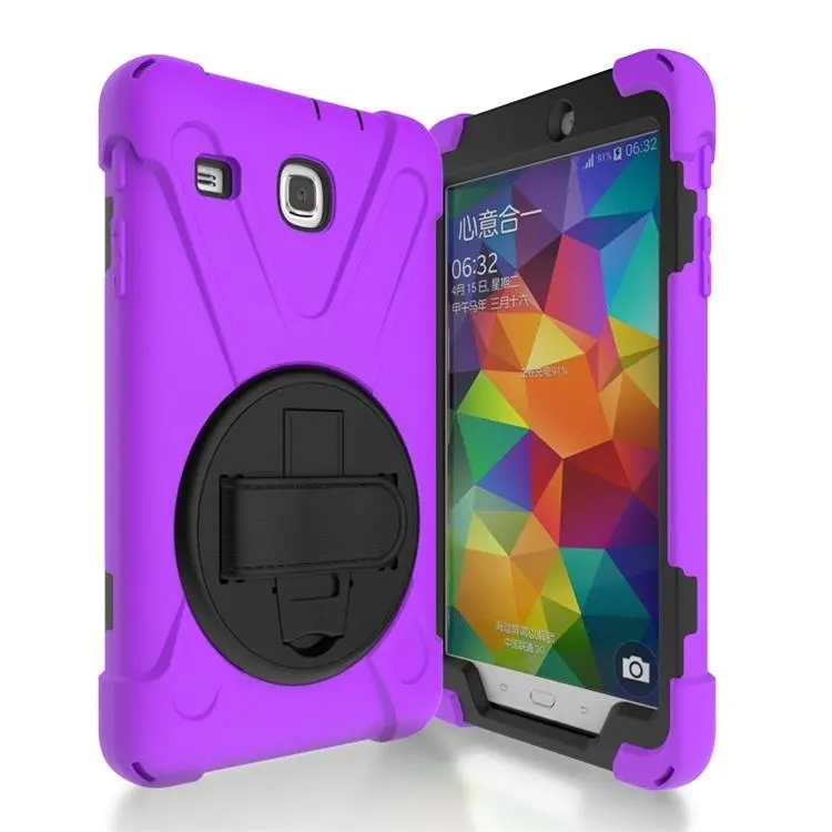Rugged Silicone Shockproof Tablet Cover Stand Case For Samsung Galaxy Tab E 8.0 inch Kids Case Back Cover