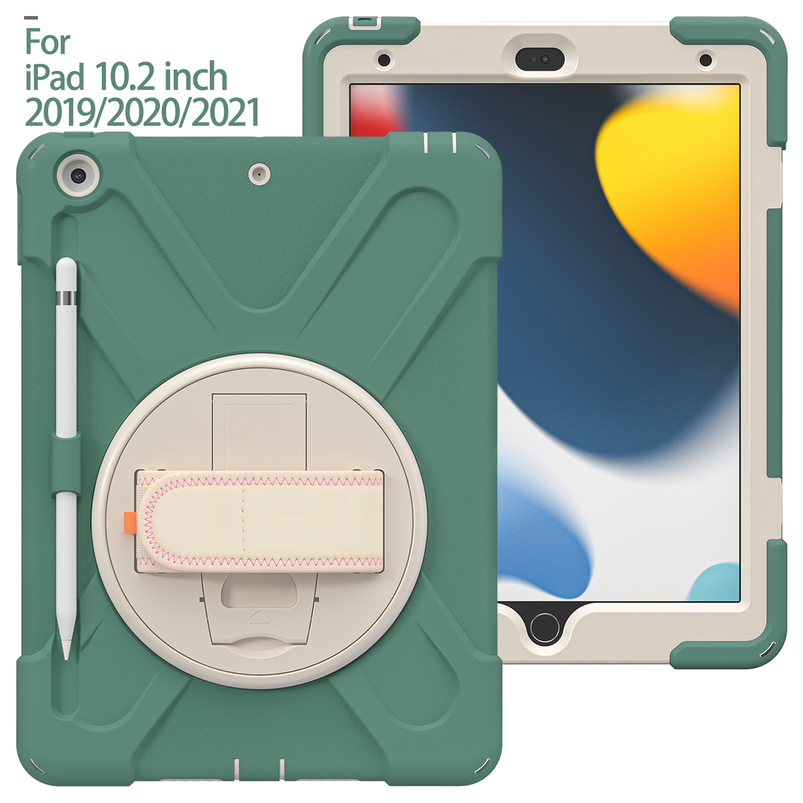 10.2 inch Heavy Duty Silicon Shockproof Tablet Case Cover For iPad 7 8 9 generation Rugged Case