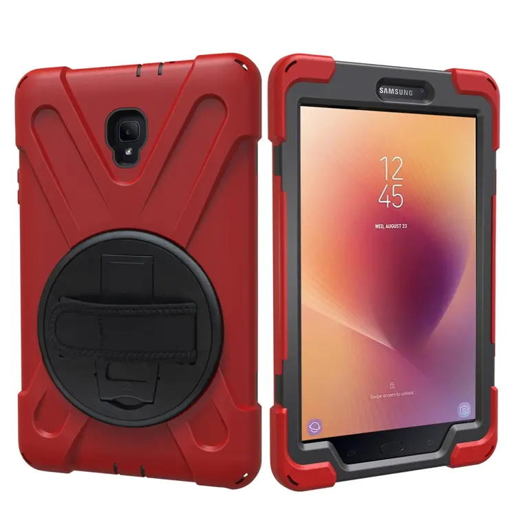 Detachable 360 Degrees Rotating Kickstand Silicone Case Tablet Cover For Samsung Galaxy Tab A 8.0 2017 Case