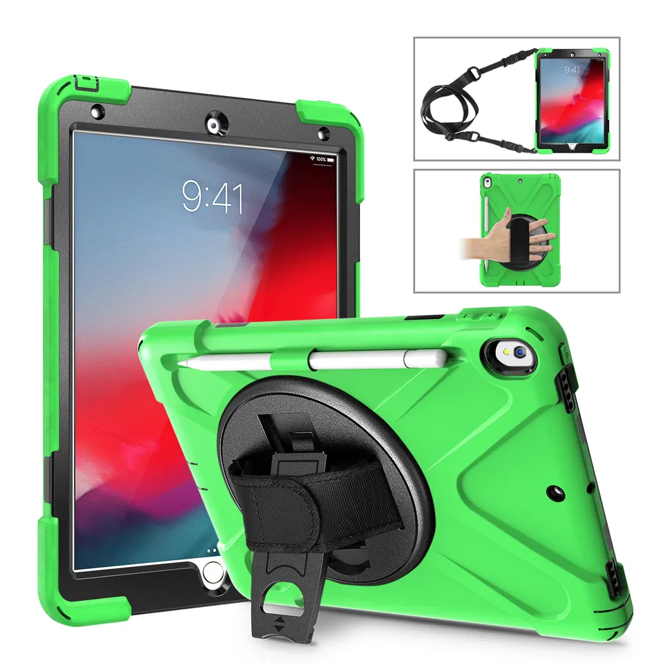 Heavy Duty Shockproof Silicone Tablet Stand Case For iPad Air 3 Pro 10.5 inch Cover Case With Pen Holder