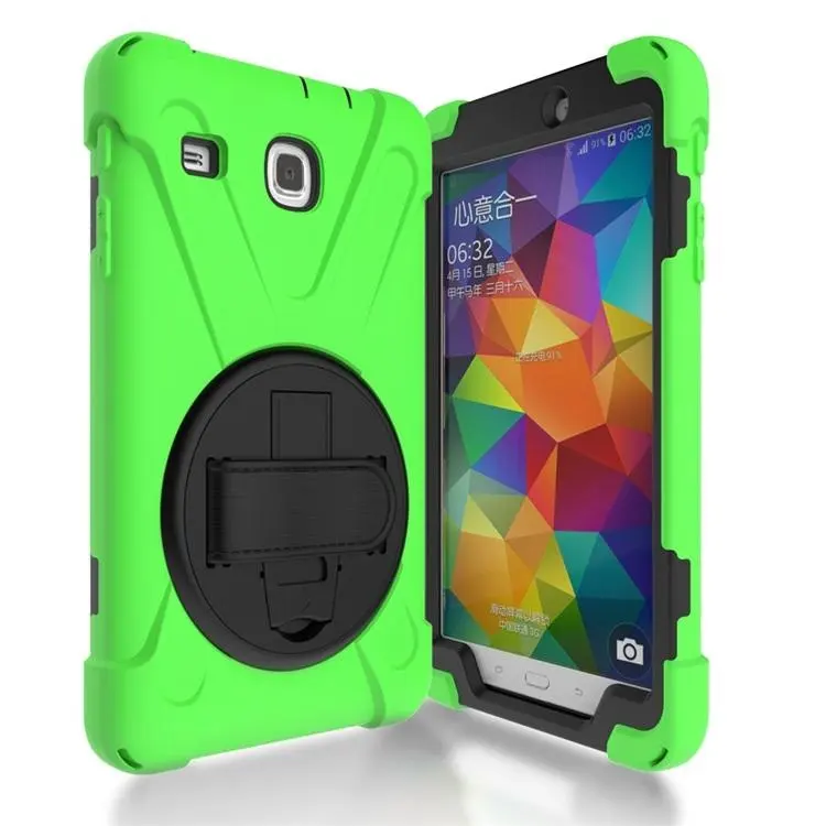 Rugged Silicone Shockproof Tablet Cover Stand Case For Samsung Galaxy Tab E 8.0 inch Kids Case Back Cover