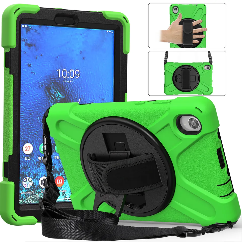 Shoulder strap and hand strap kickstand 8" tablet case for Lenovo Tab M8 TB-8705F 2020 