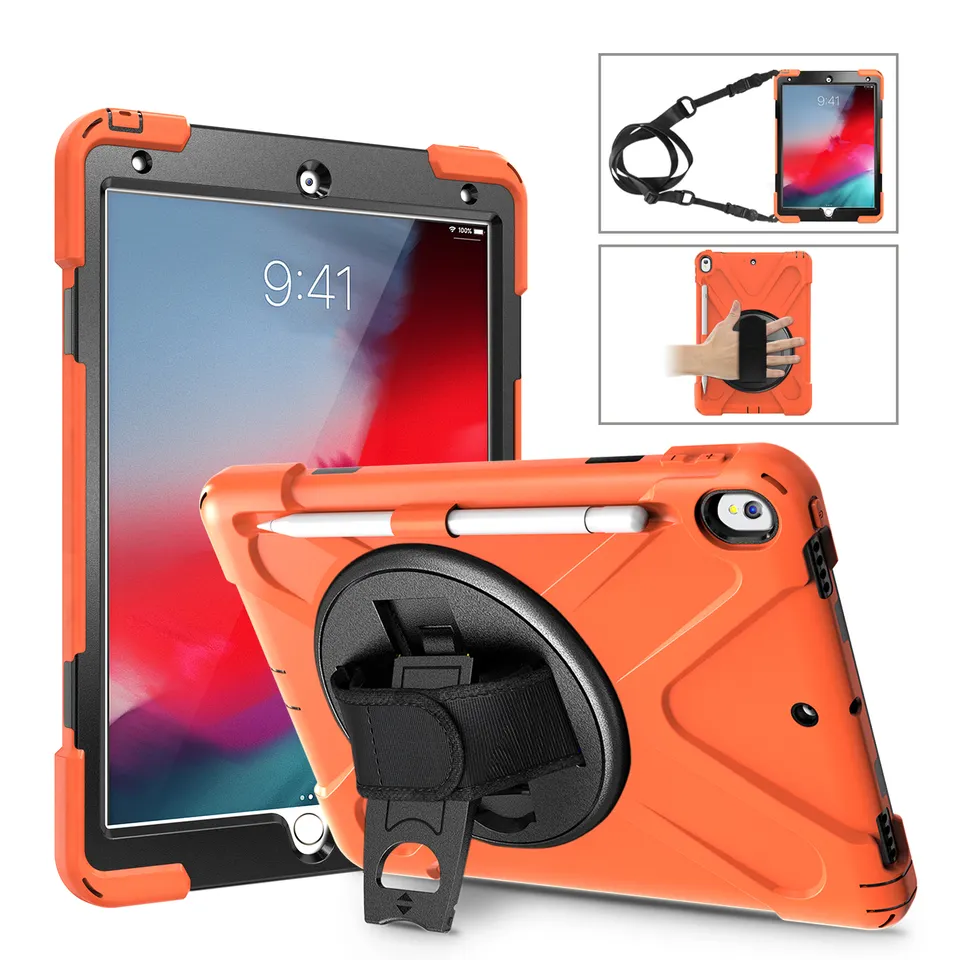 Heavy Duty Shockproof Silicone Tablet Stand Case For iPad Air 3 Pro 10.5 inch Cover Case With Pen Holder