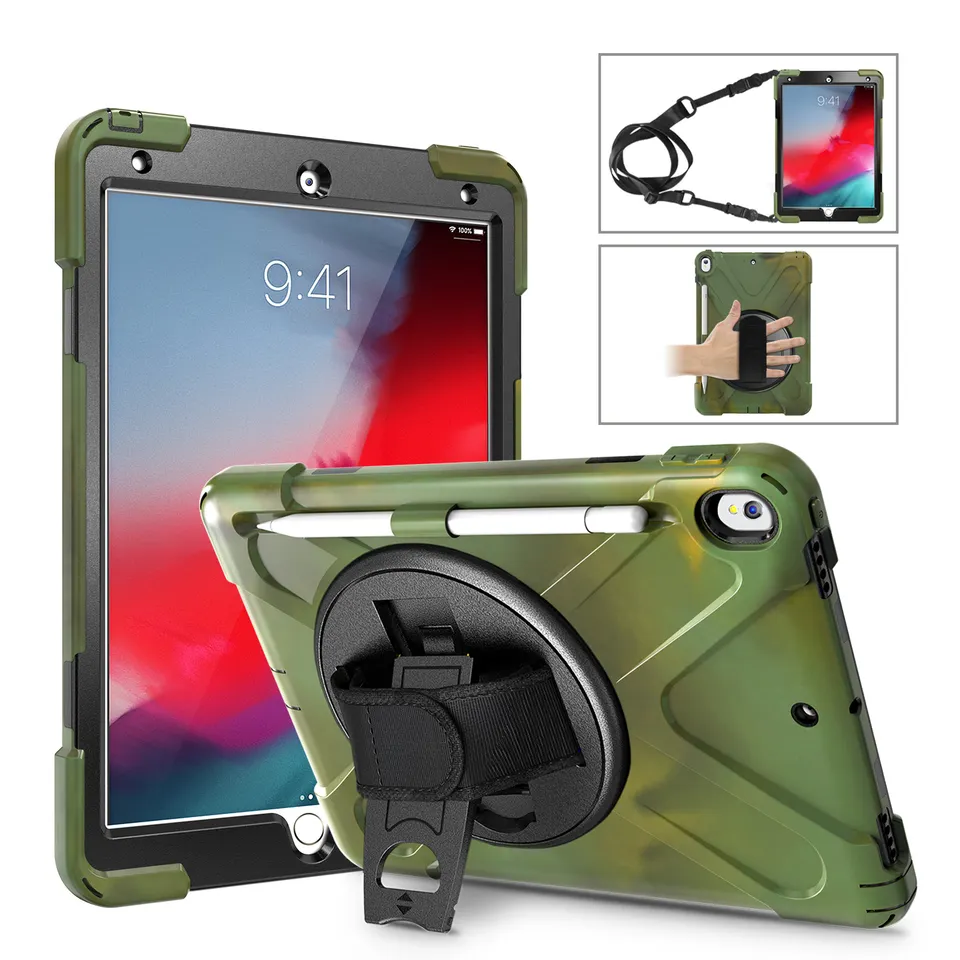 Heavy Duty Shockproof Silicone Tablet Stand Case For iPad Air 3 Pro 10.5 inch Cover Case With Pen Holder