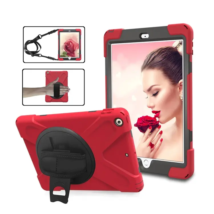 Silicone PC Shockproof Back Cover Case For Apple iPad 9.7"  2017/2018