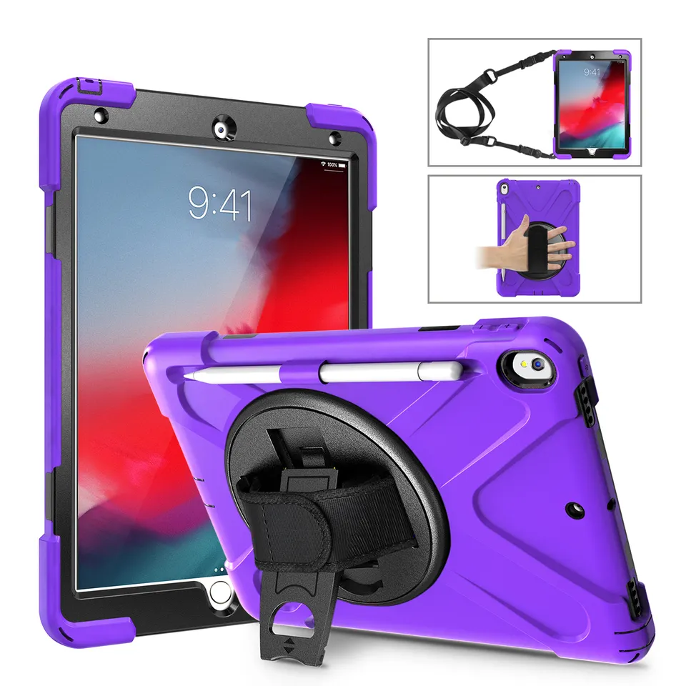 Heavy Duty Shockproof Silicone Tablet Stand Case For iPad Air 3 Pro 10.5 inch Cover Case With Pen Holder