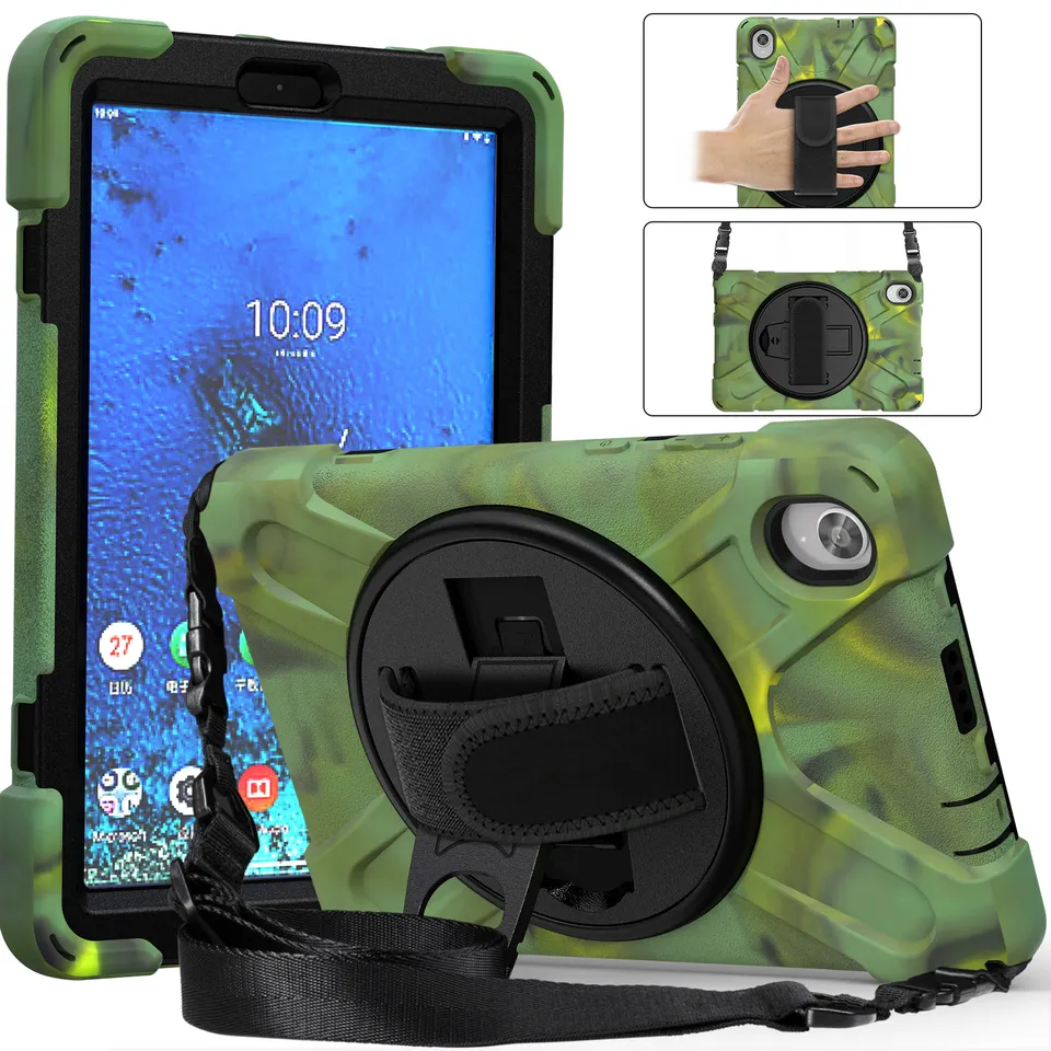 Shoulder strap and hand strap kickstand 8" tablet case for Lenovo Tab M8 TB-8705F 2020 