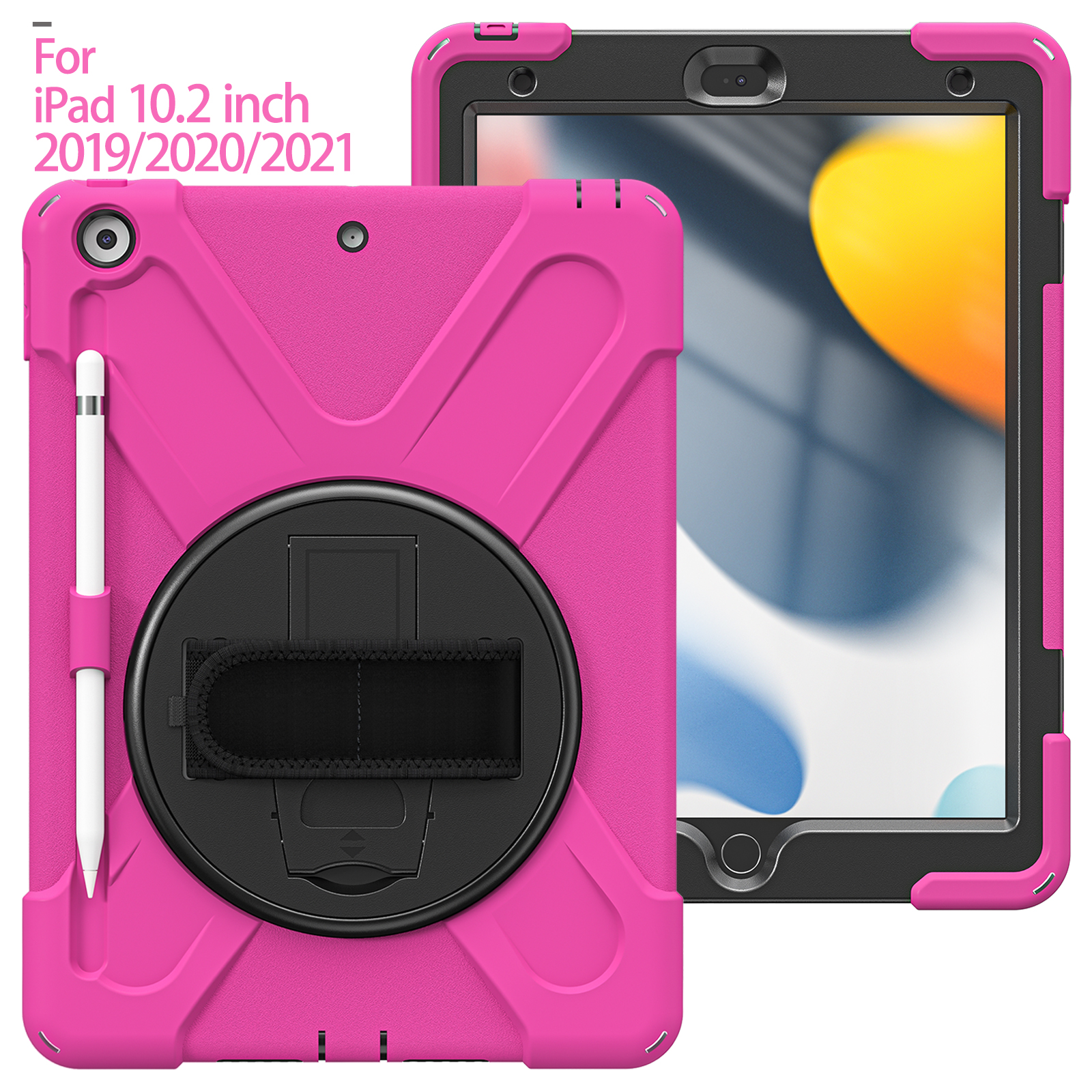 10.2 inch Heavy Duty Silicon Shockproof Tablet Case Cover For iPad 7 8 9 generation Rugged Case