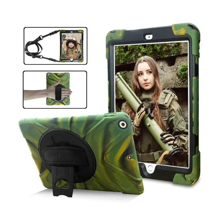 Silicone PC Shockproof Back Cover Case For Apple iPad 9.7"  2017/2018