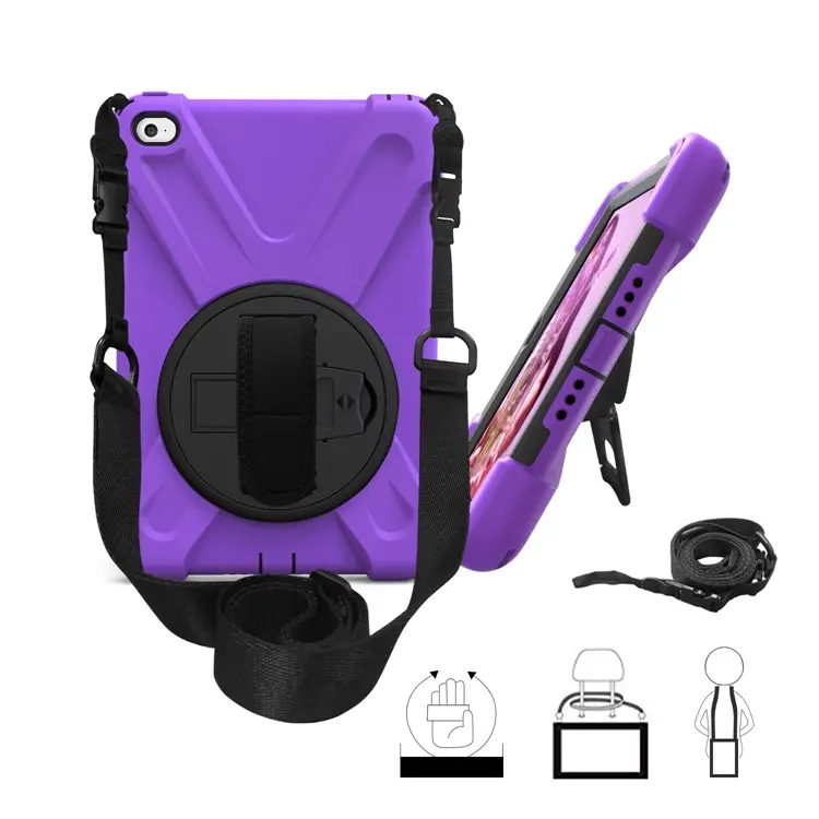 7.9 inch Rugged Armor Protective Tablet Cover Case For Ipad Mini 4 5 Case With Shoulder Strap