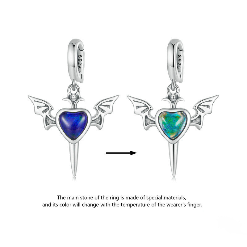 Angel‘s Wings Pendant Temperature Changes Color Charm-isyoujewelry