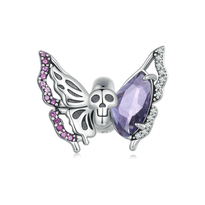 Skull Butterfly Stopper Charm-isyoujewelry