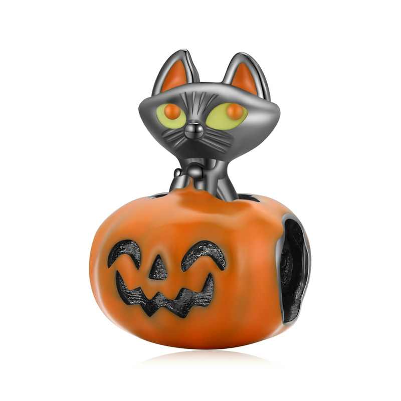 Pumpkin Cat Bead Charm-isyoujewelry