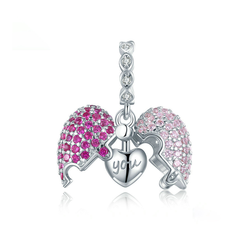 Openable Pink Heart Pendant Charm-isyoujewelry