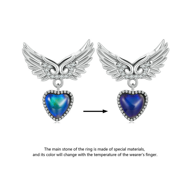 Wings Guardian Bead Temperature Changes Color Charm-isyoujewelry