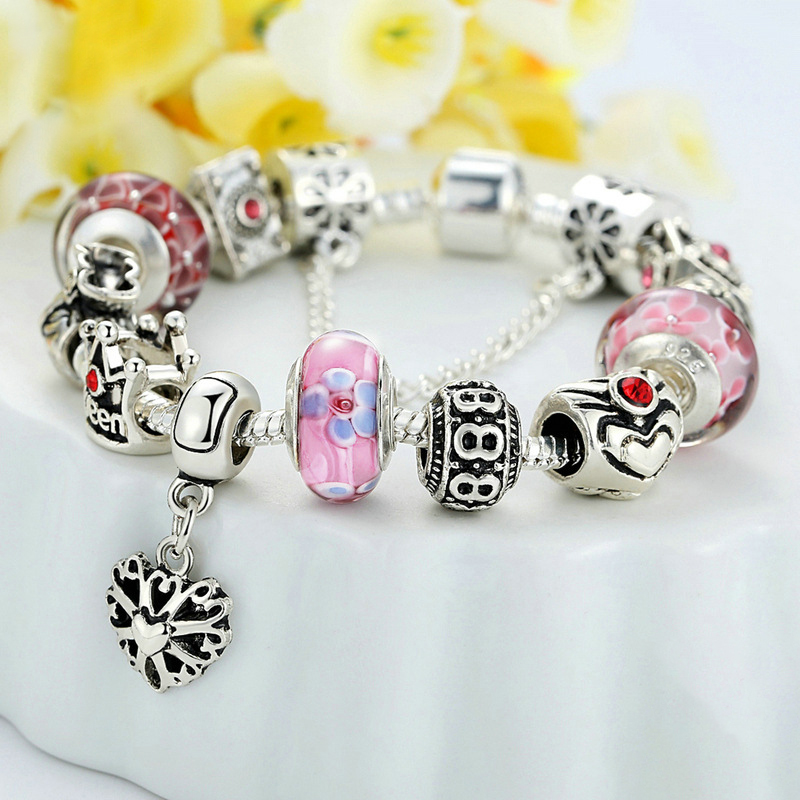 Sparkling Glass Bracelets Charm Set -isyoujewelry