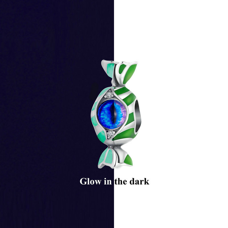 Devil's Eye Candy Bead Charm Glow in the Dark-isyoujewelry