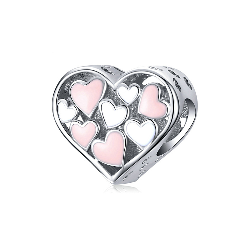 Wrapped with Many Hearts Bead Charm-isyoujewelry