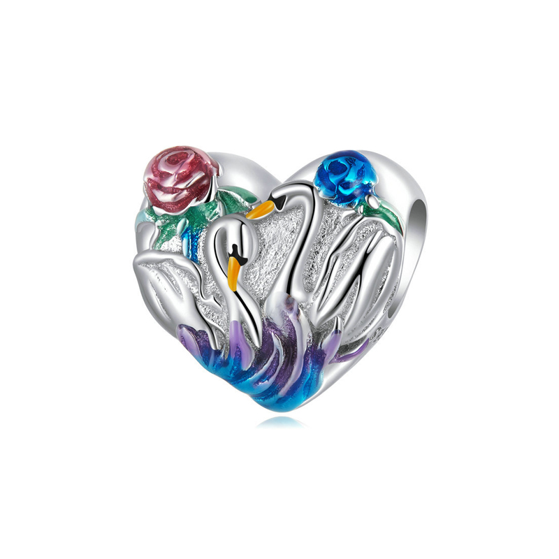 Swan's Romance Bead Charm-isyoujewelry