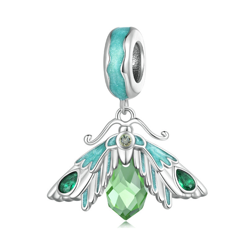 Green Moth Pendant Charm-isyoujewelry
