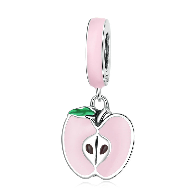 Pink Apple Pendant Charm-isyoujewelry