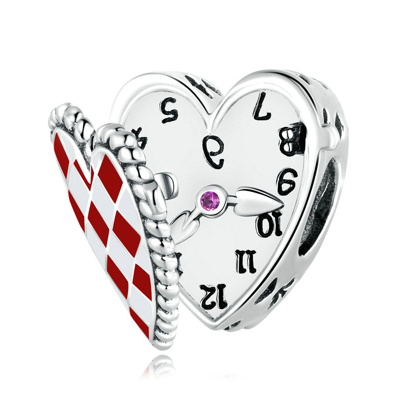 Heart Shaped Bead Magic Clock Charm IsyouJewelry