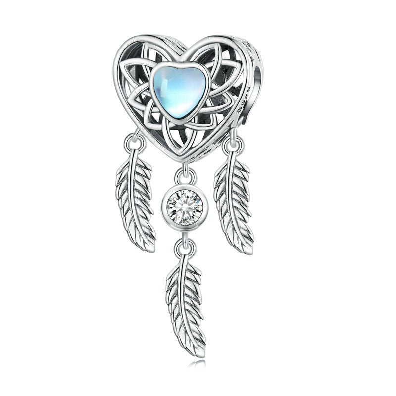 Heart Dreamcatcher Bead Charm-isyoujewelry