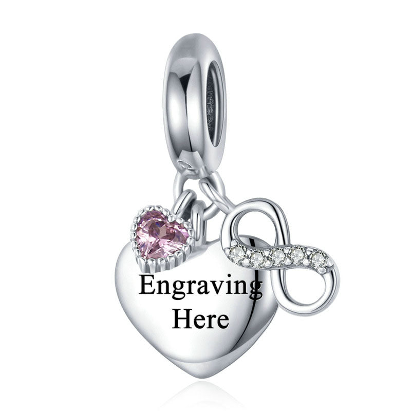 Infinite Love of Heart Engraving Pendant IsyouJewelry