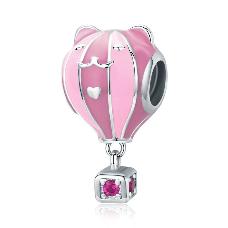 Hot Air Balloon Bead Pink Lover Charm IsyouJewelry