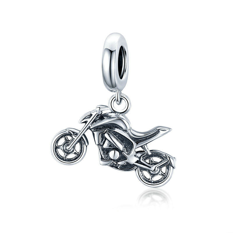Motorcycle Pendant Sterling Silver Charm IsyouJewelry