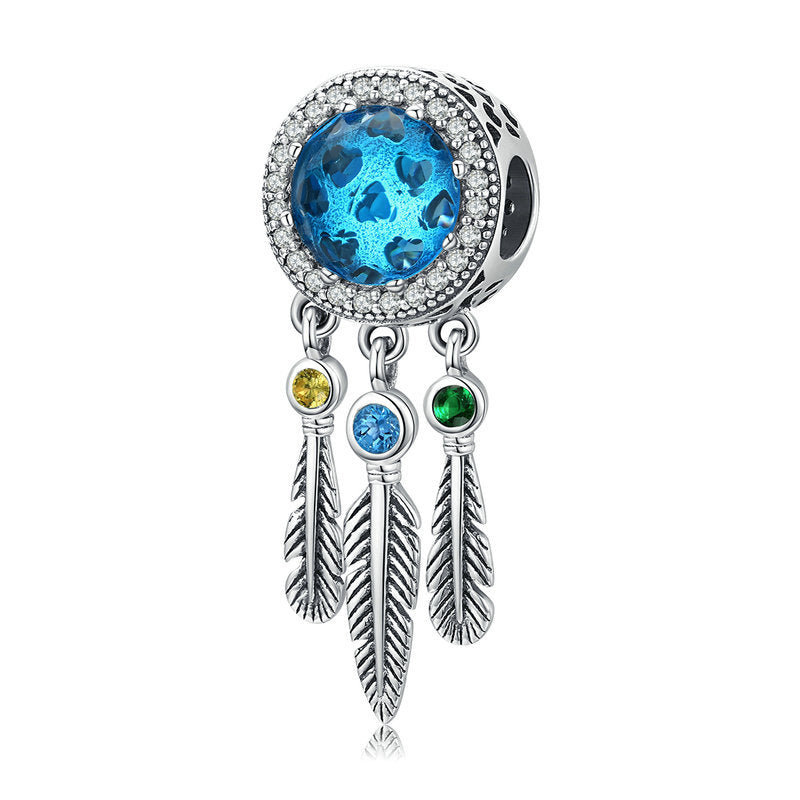 Blue Ocean Dreamcatcher Bead Charm-isyoujewelry