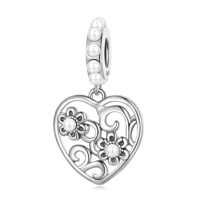 Heart Pearl Pendant Charm-isyoujewelry