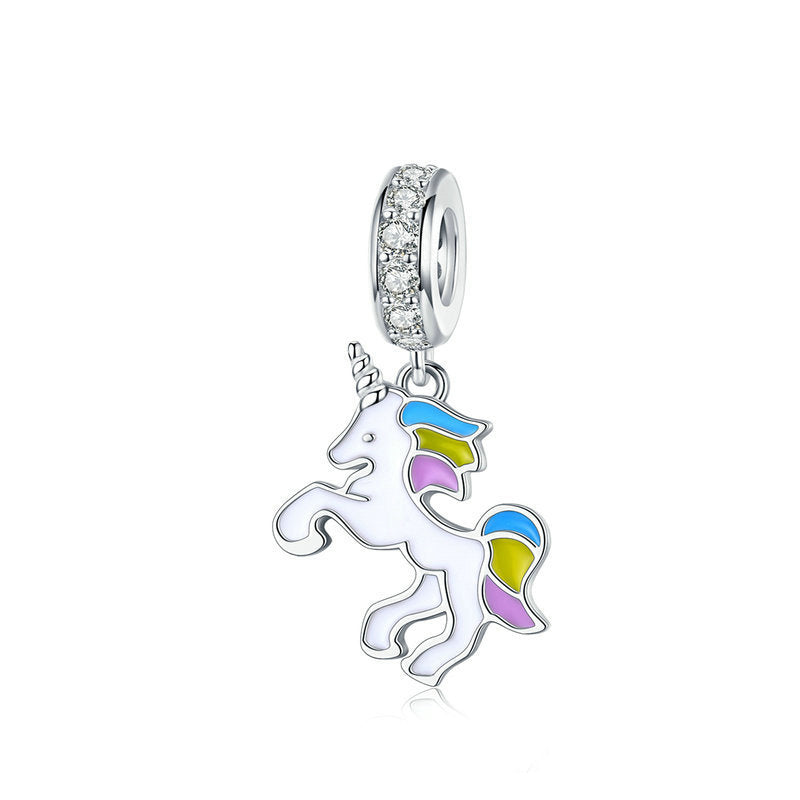 Jumping Unicorn Pendant Charm-isyoujewelry