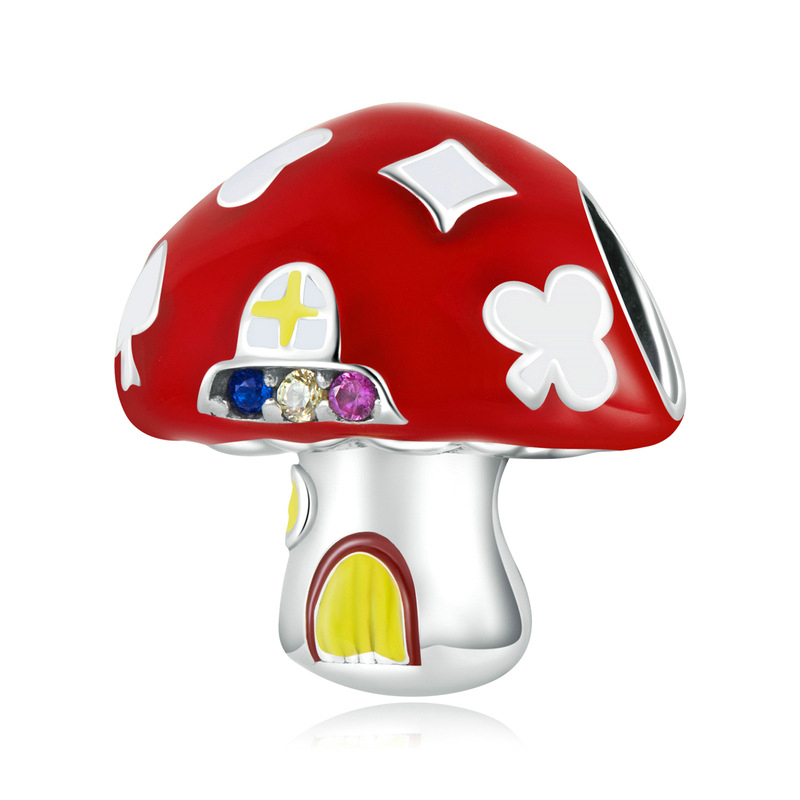 Mushroom House Bead Charm-isyoujewelry