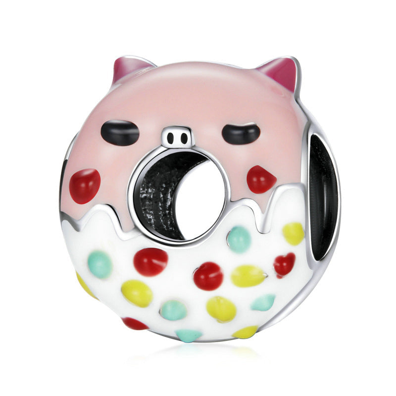 Pig Donut Bead Foodie style Charm IsyouJewelry