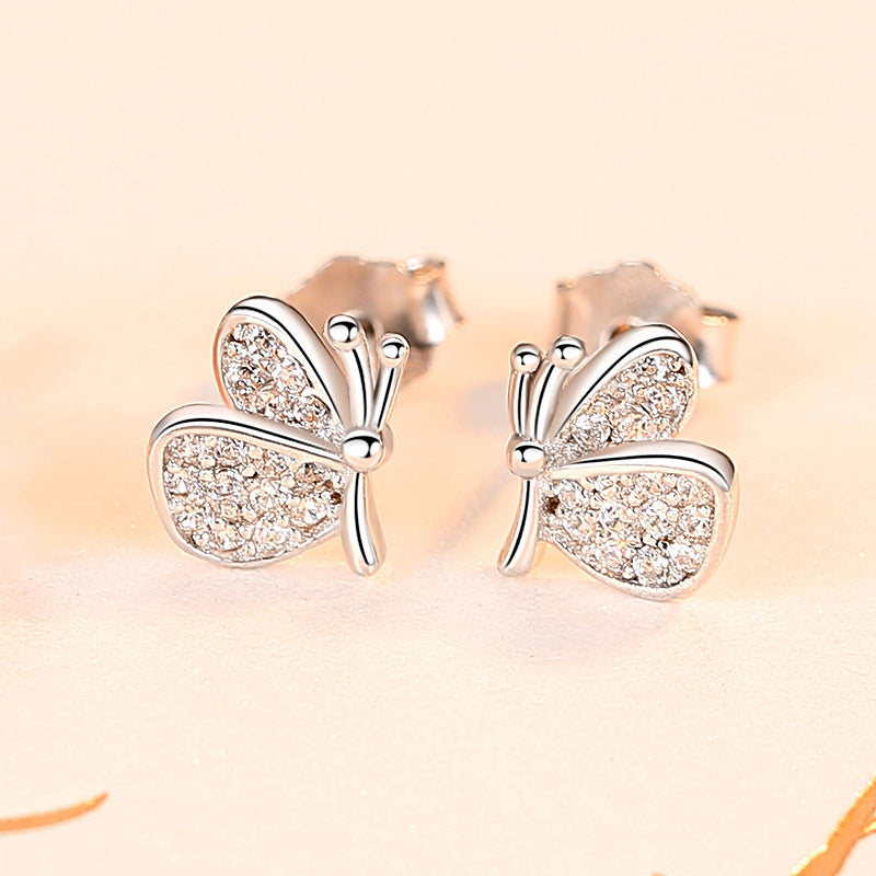 Dazzling Crystal Butterfly Stud Earrings Gift Guide IsyouJewelry