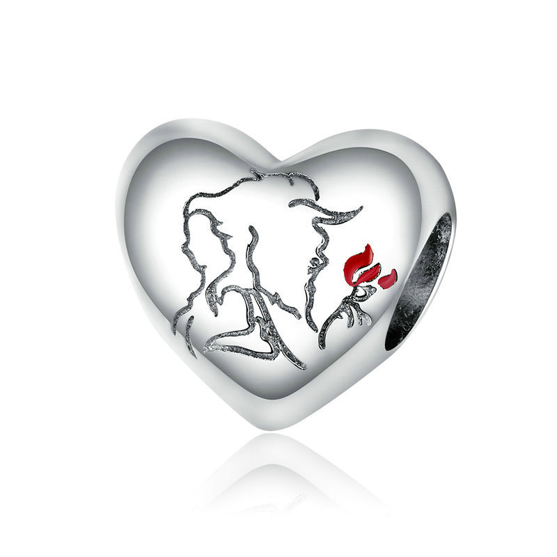 Silhouette of Love Bead Charm-isyoujewelry