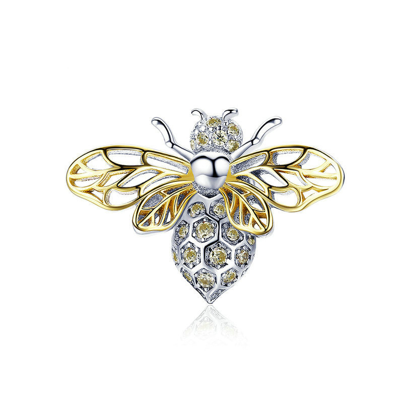Golden Bee Bead Charm-isyoujewelry