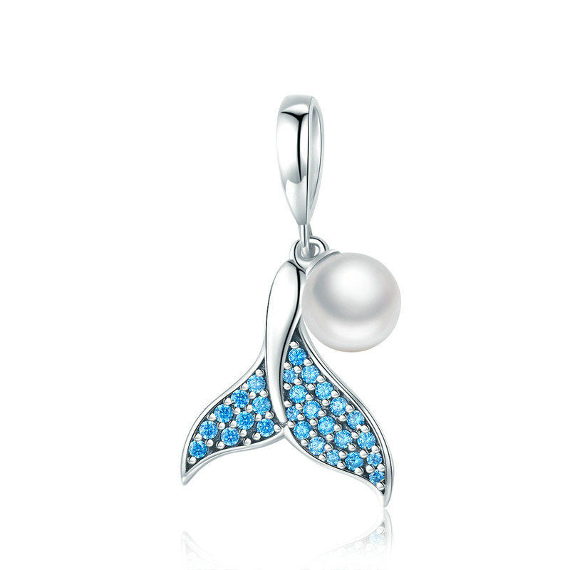Fishtail Pearl Pendant Charm-isyoujewelry