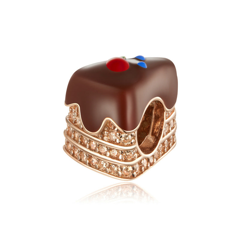Chocolate Cake Bead Charm-isyoujewelry