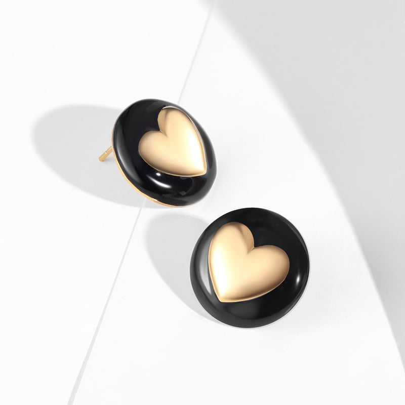 Heart-shaped Capsule Stud Earrings Spring New Arrival Valentine's Day Birthday Gift Guide gothic art IsyouJewelry