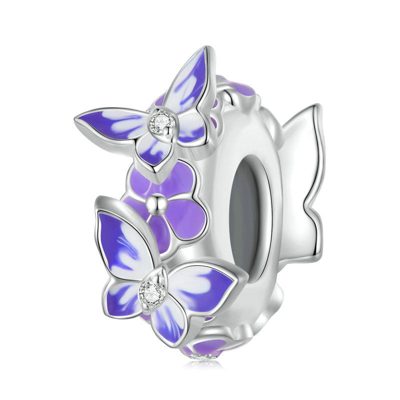 Purple Butterfly Stopper Charm-isyoujewelry